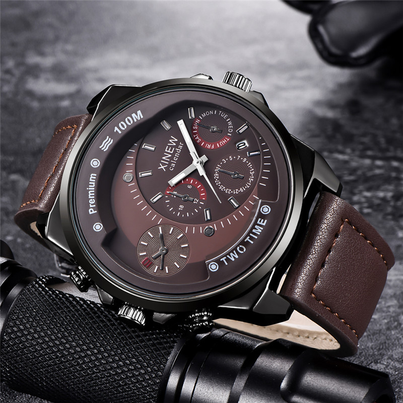 Original XINEW Brand Men Watch - огляд і ціна Leather Watch Band Men