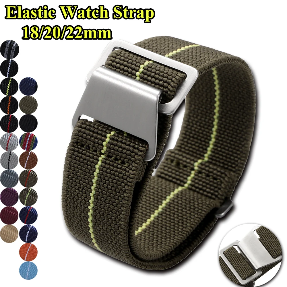 Elastic Watch Strap 18mm 20mm  - огляд і ціна Parachute Strap Elastic