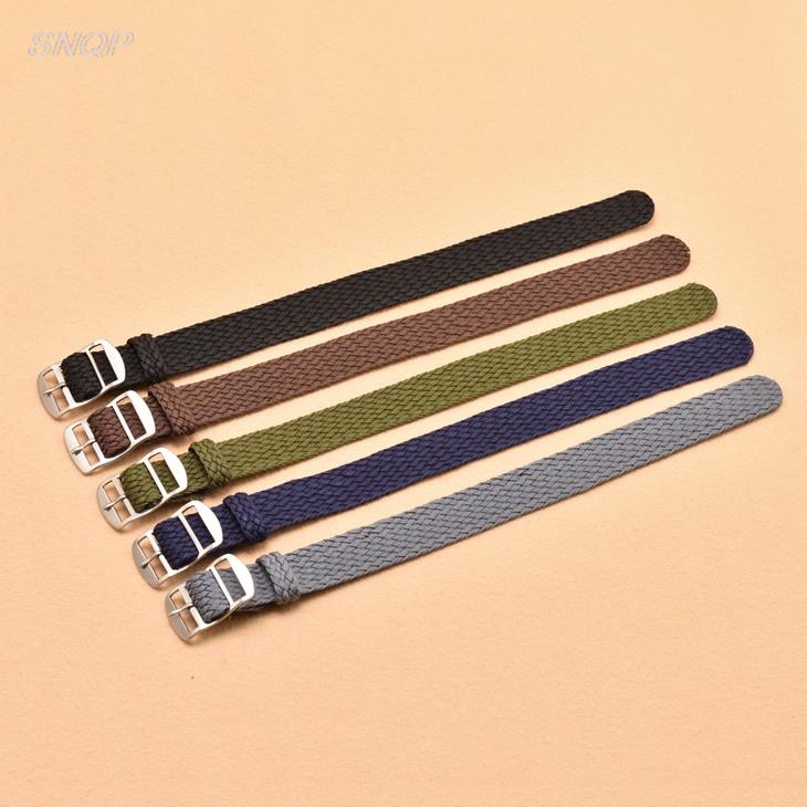 20mm 22mm Black Navy solid col - огляд і ціна Perlon Strap Woven