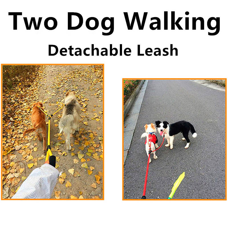 Dog Leash Double Leashes for D - огляд і ціна Leather Strap Quick Release