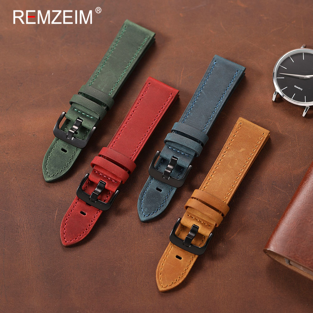 Classic Men's Crazy Horse Leat - огляд і ціна Suede Strap Watch