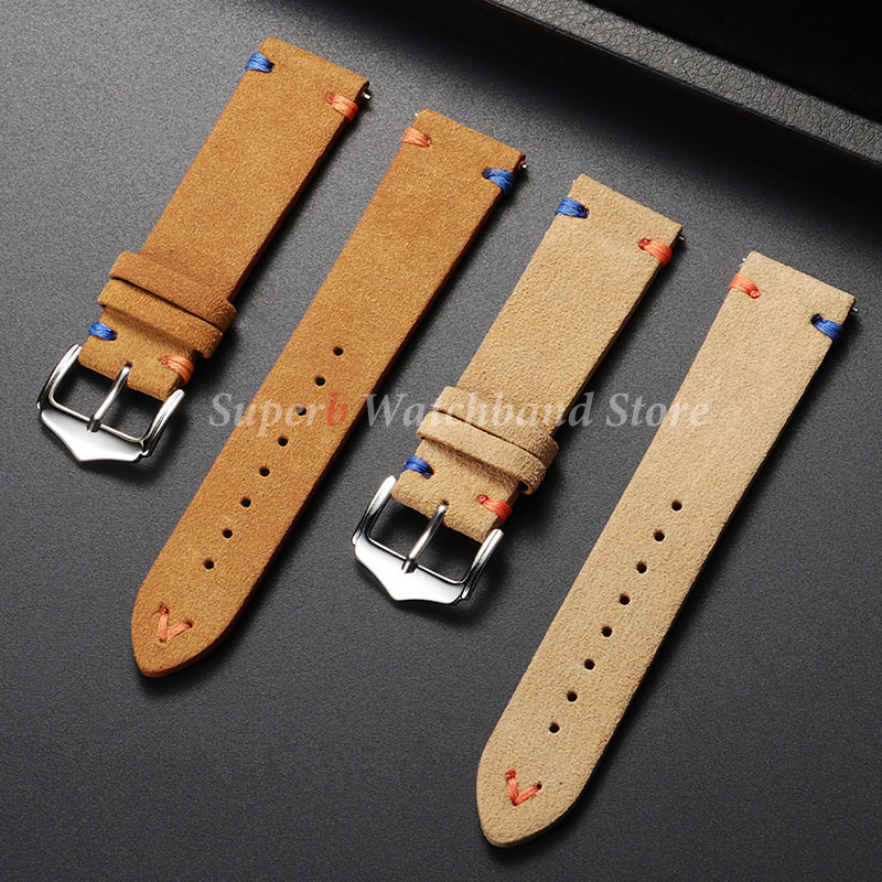 Suede Leather Watch Strap 18mm - огляд і ціна Suede Strap Watch