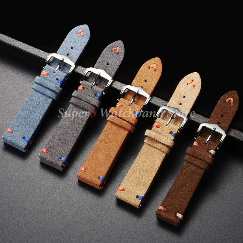 Suede Leather Watch Strap 18mm - огляд і ціна Suede Strap Watch