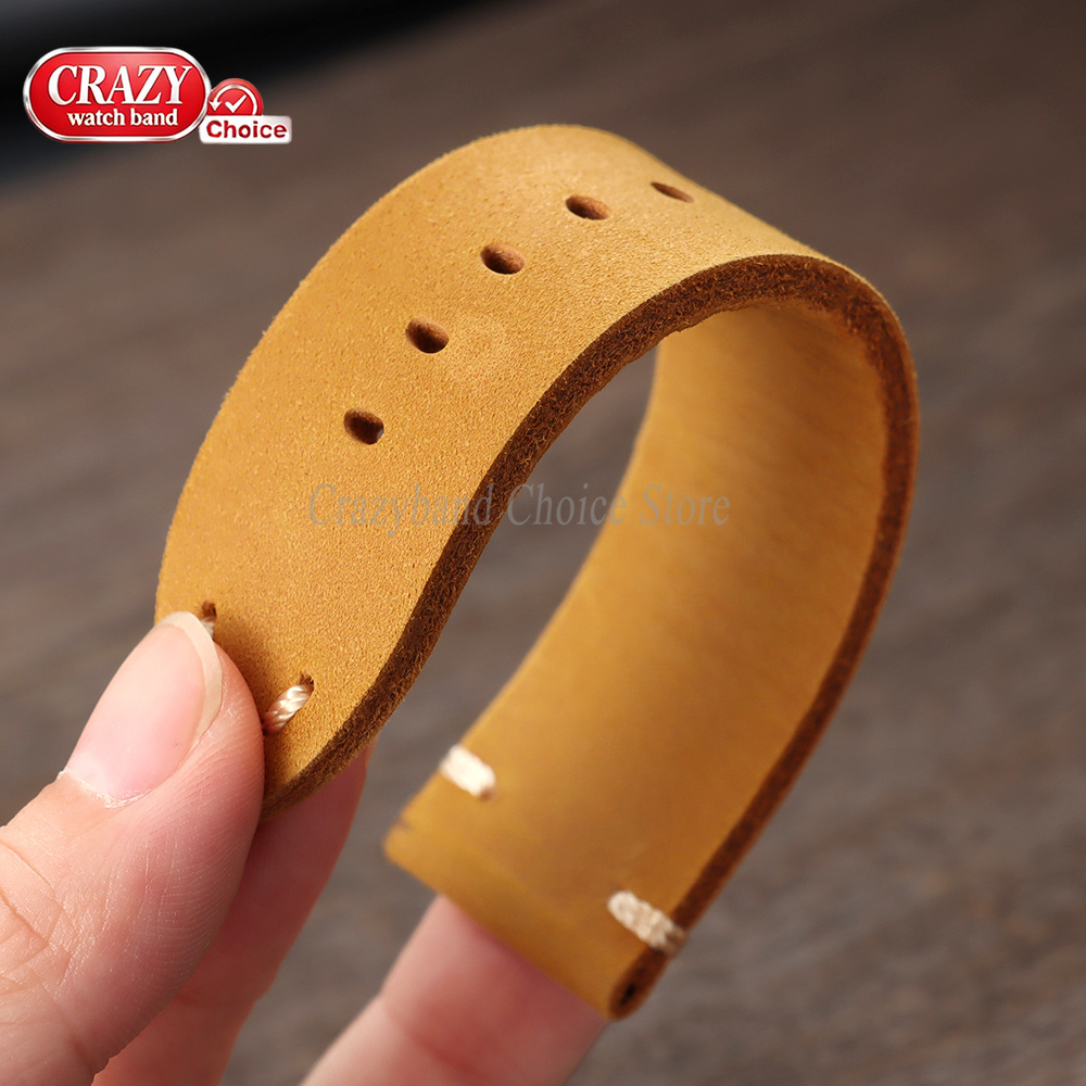 Handmade Cowhide Watch Band 20 - огляд і ціна Suede Strap Watch
