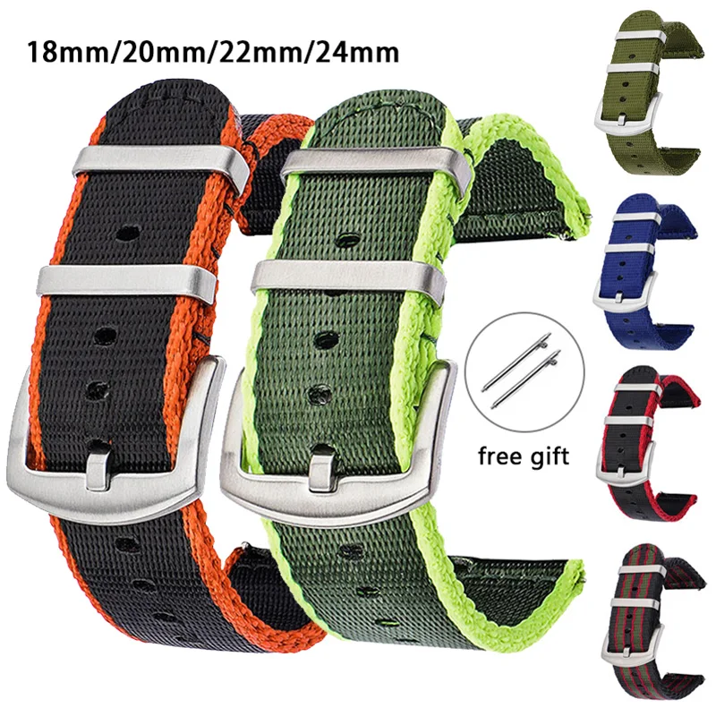 18/20/22/24mm Nylon Strap Men  - огляд і ціна Canvas Strap Watch