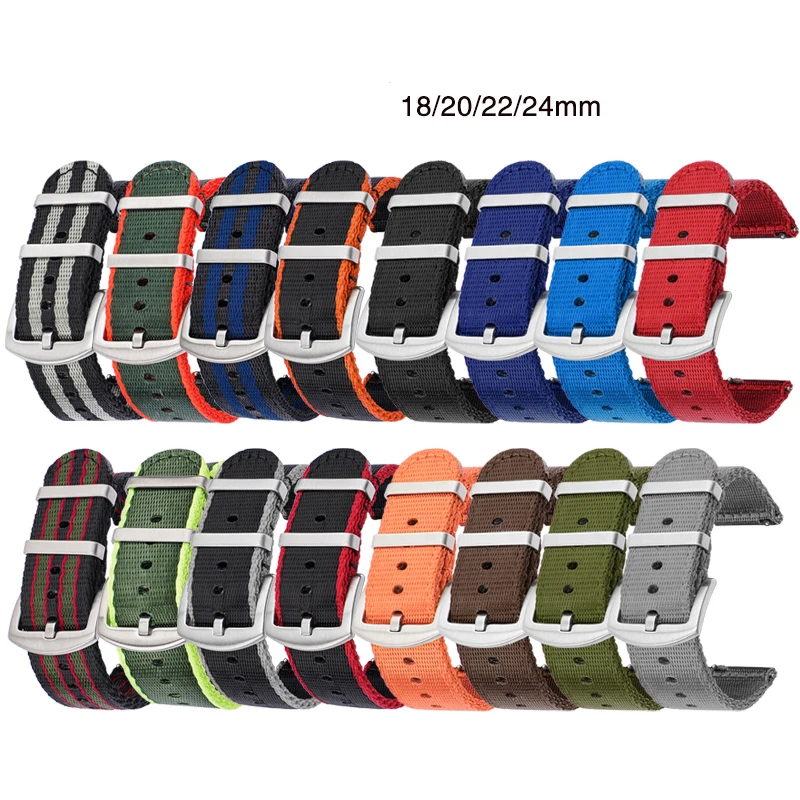 18/20/22/24mm Nylon Strap Men  - огляд і ціна Canvas Strap Watch