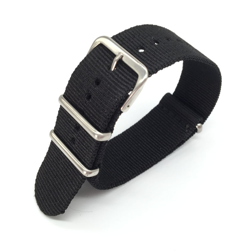 Black Nylon Strap for 16mm 18m - огляд і ціна Nato Strap Nylon