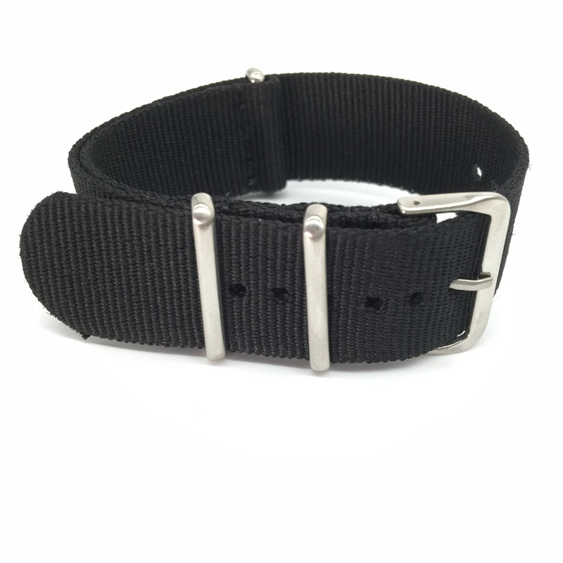 Black Nylon Strap for 16mm 18m - огляд і ціна Nato Strap Nylon