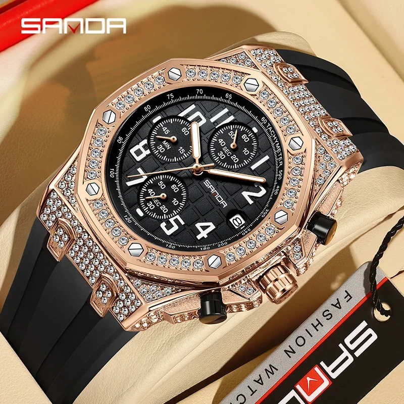 SANDA 7026 Men's Quartz Watch  - огляд і ціна Tropic Strap Vintage