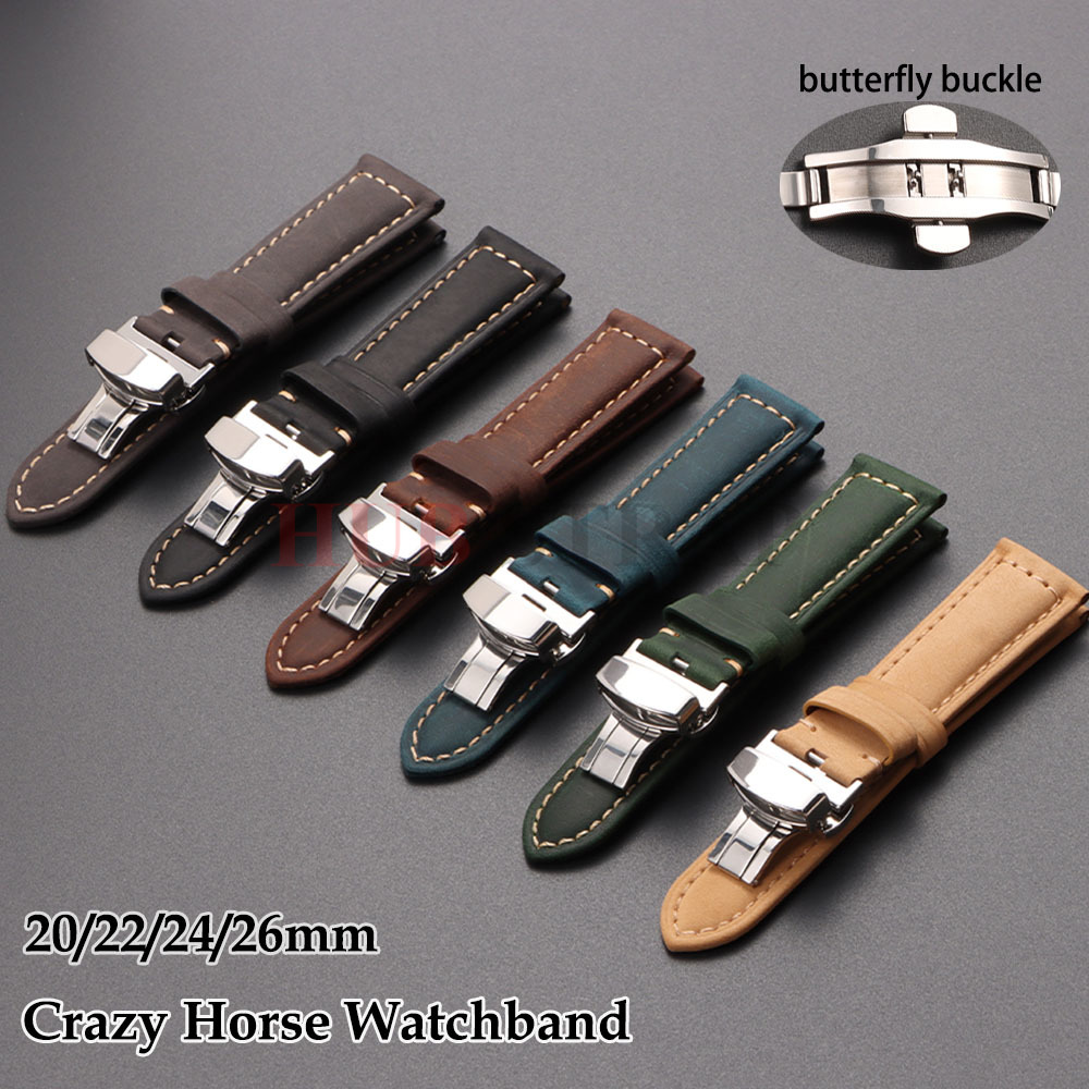 20mm 22mm 24mm 26mm Genuine Ca - огляд і ціна Suede Strap Watch