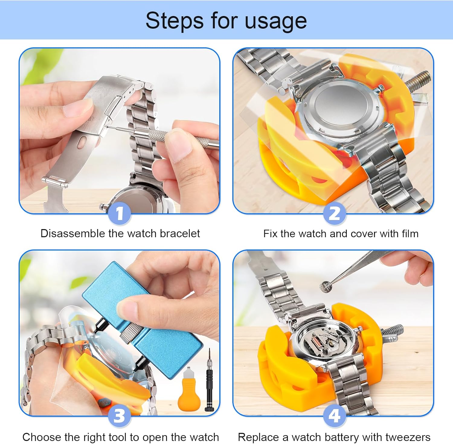 32 pcs Watch Battery Replaceme - огляд і ціна Spring Bar Tool Set