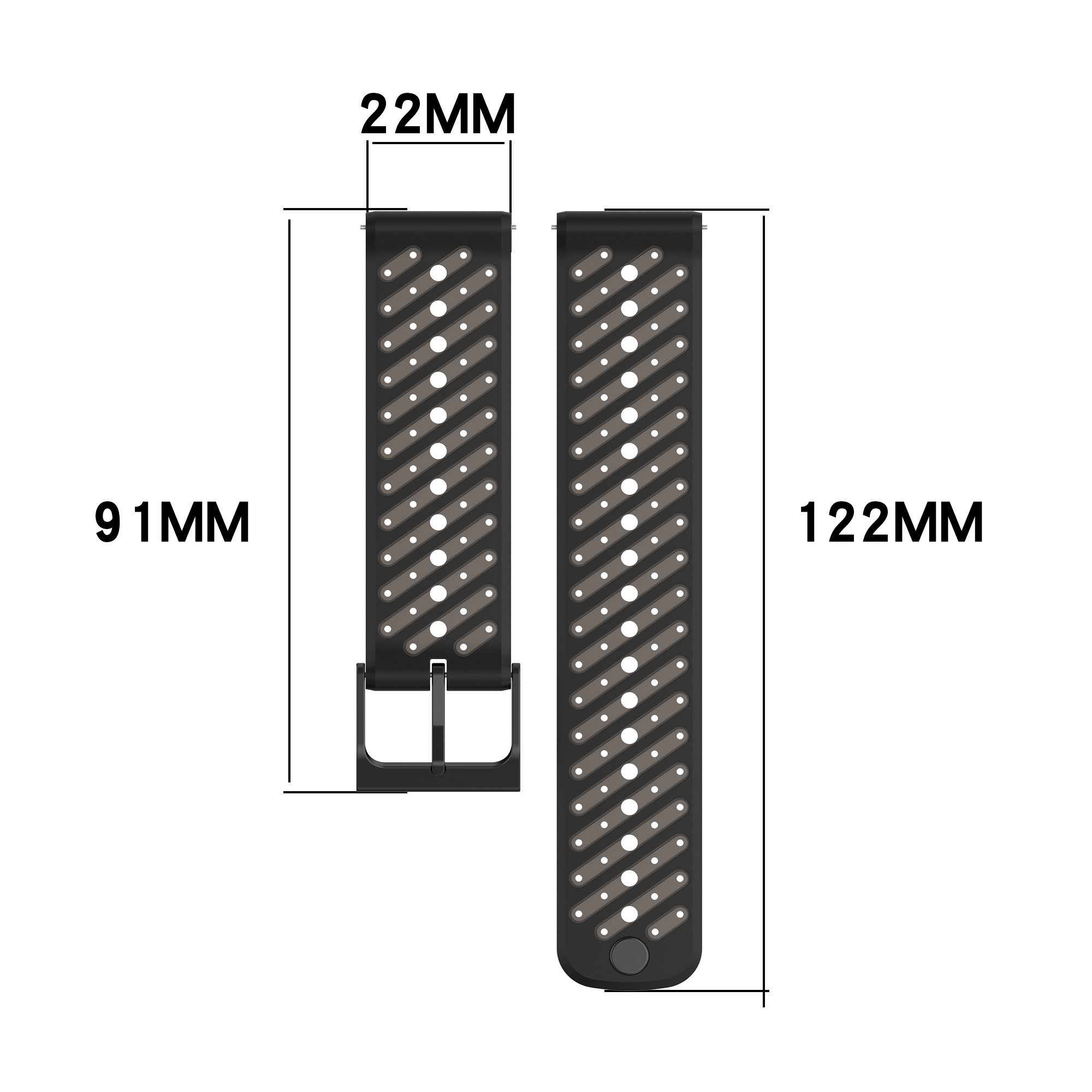 Silicone Sports Band For Suunt - огляд і ціна Silicone Watch Band 22Mm