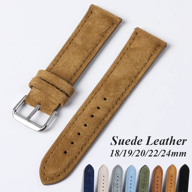 Suede Genuine Leather Watchban - огляд і ціна Suede Strap Watch